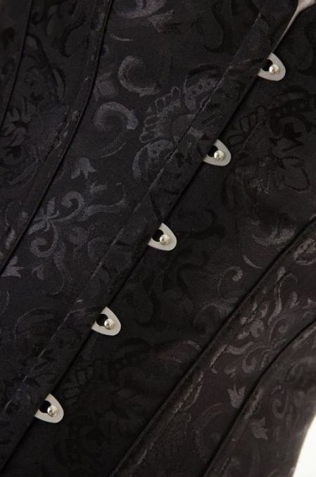 corset noir brodé pour soirée