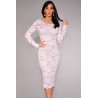 La robe en dentelle florale blanche ou noire