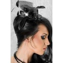 Le chapeau noir plumes et diamant