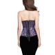 Le corset gothique punk violet et  noir