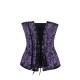 Le corset gothique punk violet et  noir