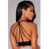 Le top brassière arraignée noir