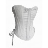 Le corset satin et dentelleblanc à rubans