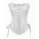 Le corset satin et dentelleblanc à rubans