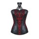 Le corset Domina noir et rouge