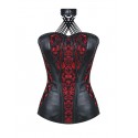 Le corset Domina noir et rouge