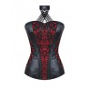 Le corset Domina noir et rouge