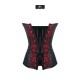 Le corset Domina noir et rouge