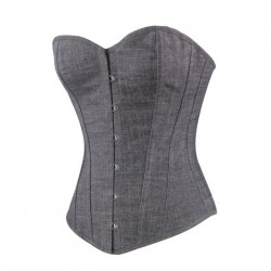 Le corset classique en jean gris