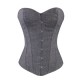 Le corset classique en jean gris