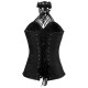 Le corset domina premium noir, rouge ou violet