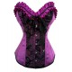 Le corset de soirée violet brodé