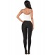 Le legging noir style corset devant