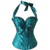 Le dos nu en satin vert canard