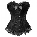 Le corset de soiree ou ceremonie à motifs noir