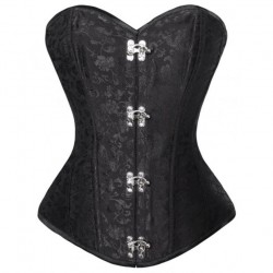 Le corset brocade noir Olivia