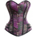 Le corset patchwork violet