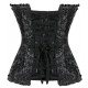 Le corset noir toucher velours Elvira