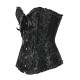 Le corset noir toucher velours Elvira