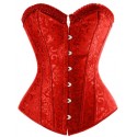 Le corset vintage rouge coupe plongeante