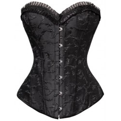 Le corset brodé noir Vicky