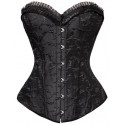 Le corset brodé noir Vicky