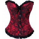 Le corset rouge et noir Bianca