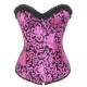 Le corset arabesques noir et rose