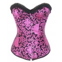 Le corset arabesques noir et rose