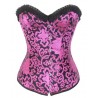 Le corset arabesques noir et rose