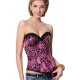 Le corset arabesques noir et rose