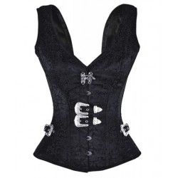 Le débardeur corset steampunk noir 