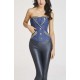 Le corset navy bleu jean et or