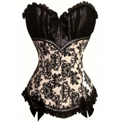 Le corset ivoire et noir Clélia