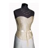 Le corset de cérémonie en satin ivoire