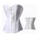 Le corset en satin uni blanc