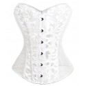 Le corset cuir et résille blanc