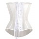 Le corset cuir et résille blanc