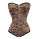 Le corset vintage en dentelle marron