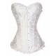 Le corset brodé blanc glacé