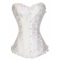 Le corset brodé blanc glacé