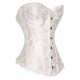 Le corset brodé blanc glacé