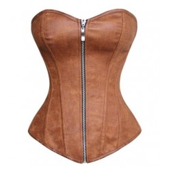 Le corset marron cuir vieilli