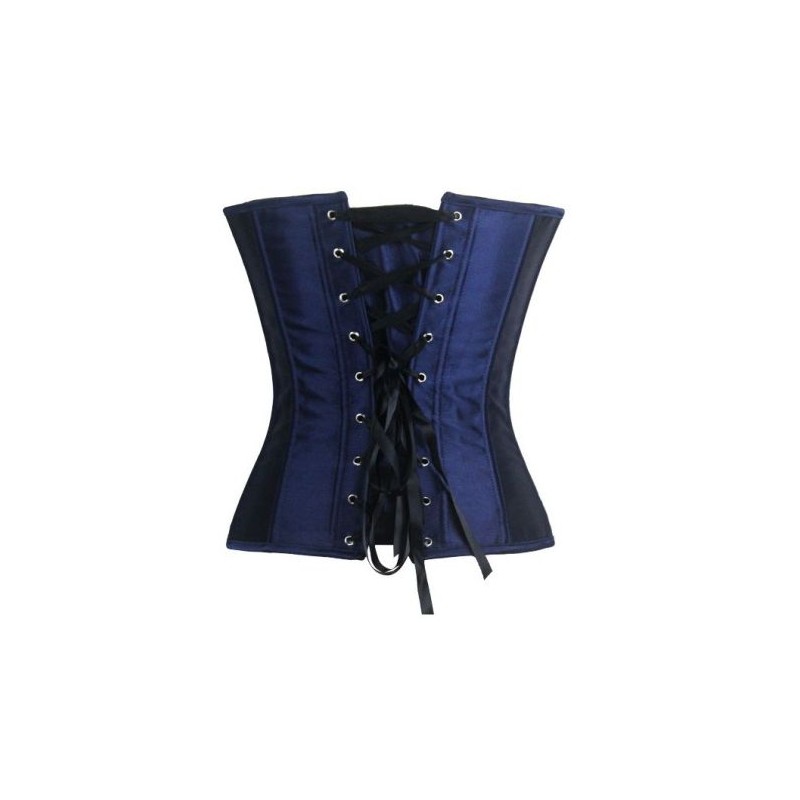 Le corset foulard bleu marine chez Bustiers et Corsets