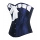 Le corset foulard bleu marine