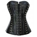 Le corset noir simili cuir gotika