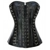 Le corset noir simili cuir gotika