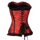 Le corset jacquard rouge et noir ou uni noir