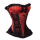 Le corset jacquard rouge et noir ou uni noir