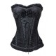 Le corset jacquard rouge et noir ou uni noir